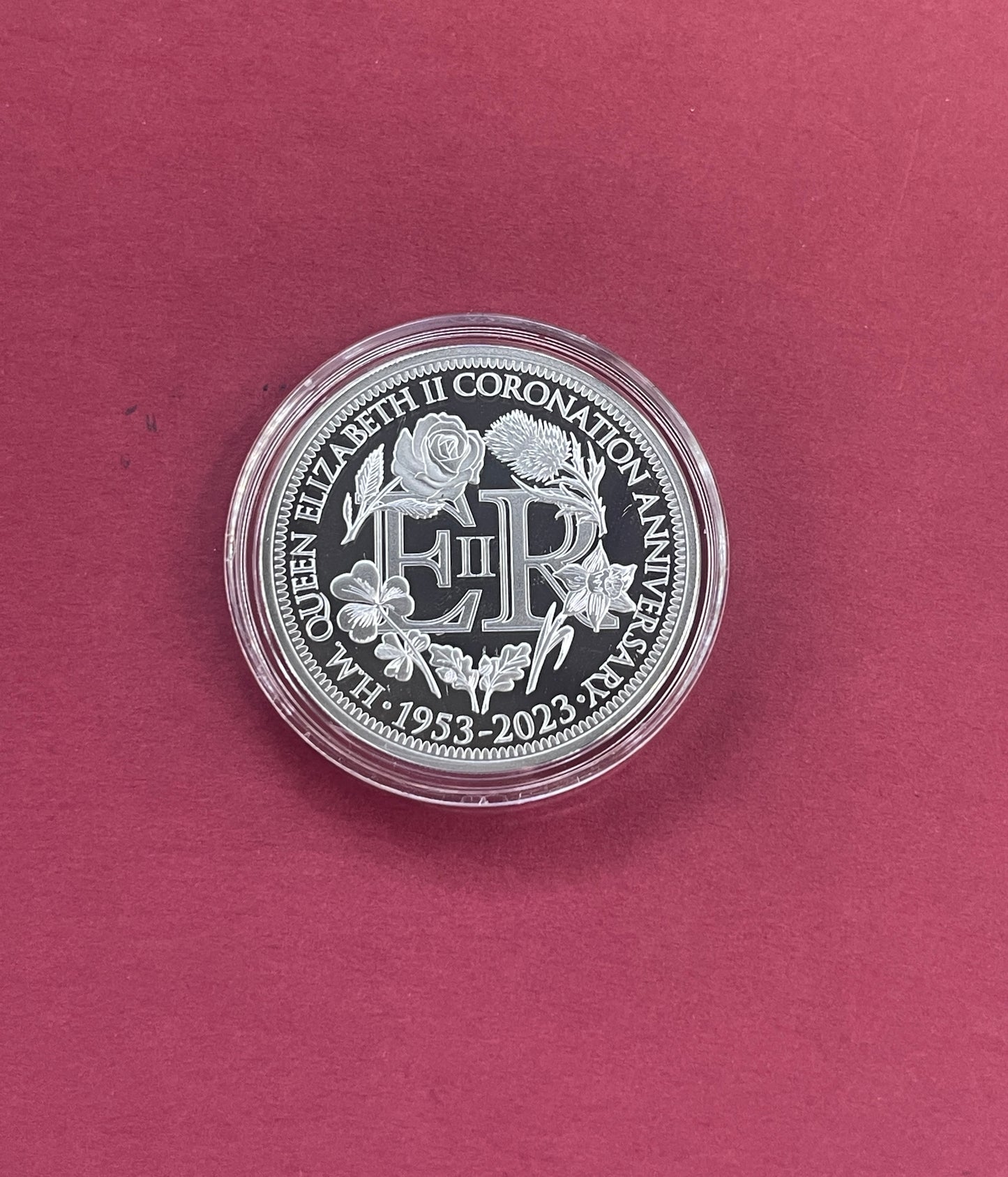 Elizabeth II,
Silver One Dollar, Five Dollar,
3 Coin Proof Set,
70th Anniversary of the Queens Coronation First Strike,
Solomon Islands,
With COA
2023 (B)