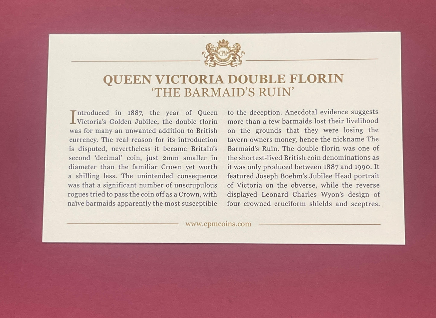 Victoria,
Silver Double Florin,
Silver Coin Boxed Set,
1890 (B)