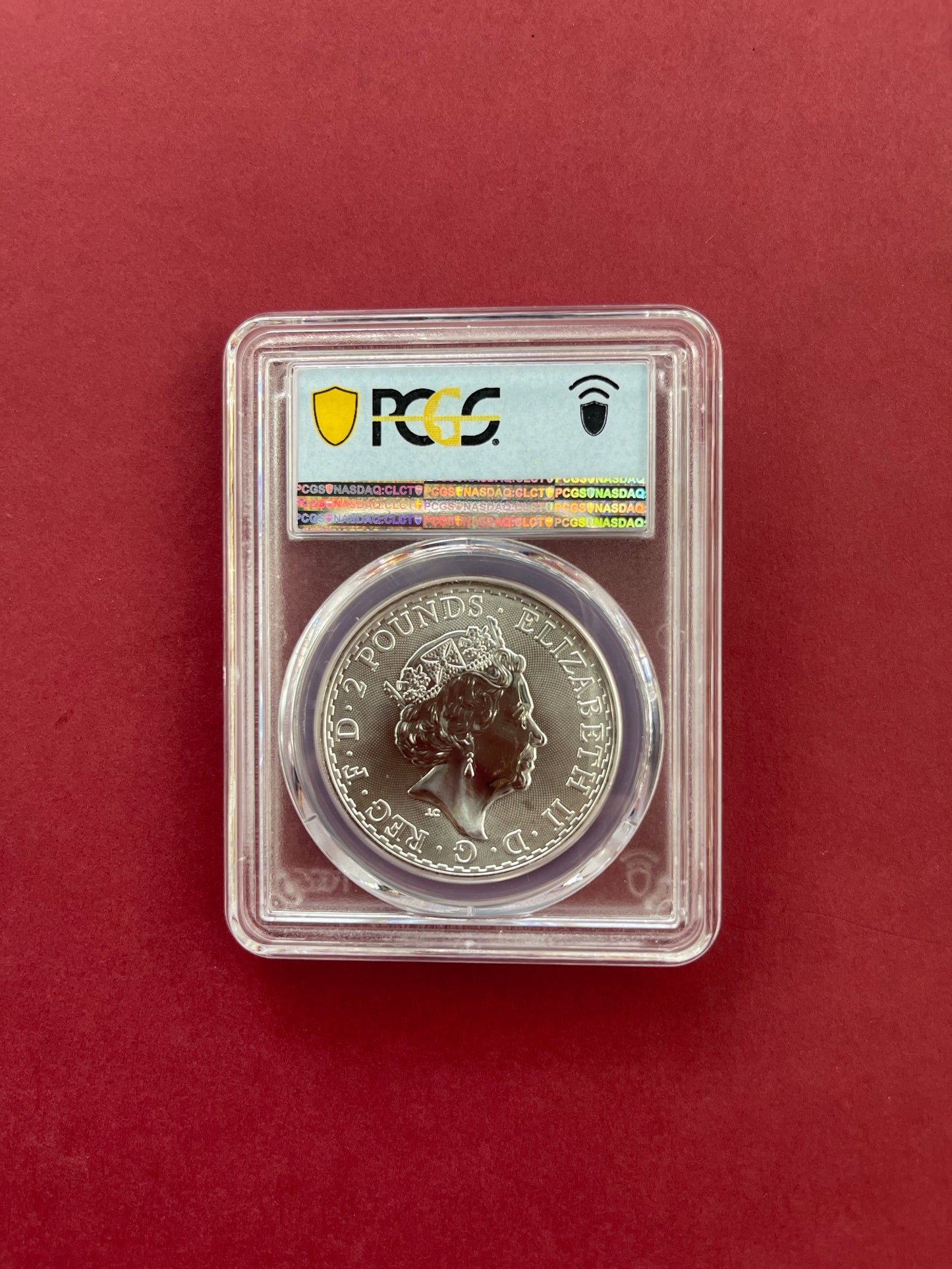 Elizabeth II,
Silver Britannia £2 1oz,
Silver Bullion,
Gem Uncirculated,
2022 (B)