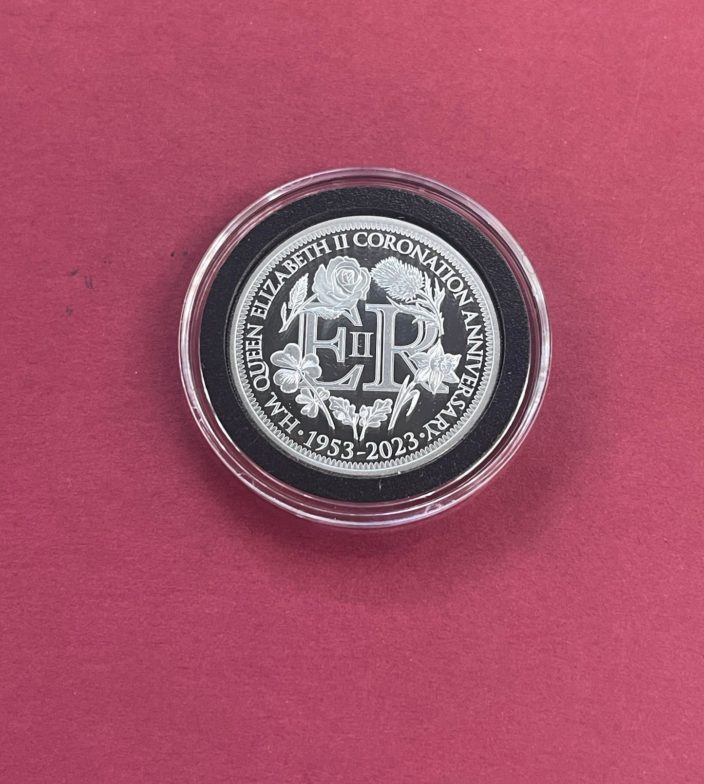 Elizabeth II,
Silver One Dollar, Five Dollar,
3 Coin Proof Set,
70th Anniversary of the Queens Coronation First Strike,
Solomon Islands,
With COA
2023 (B)