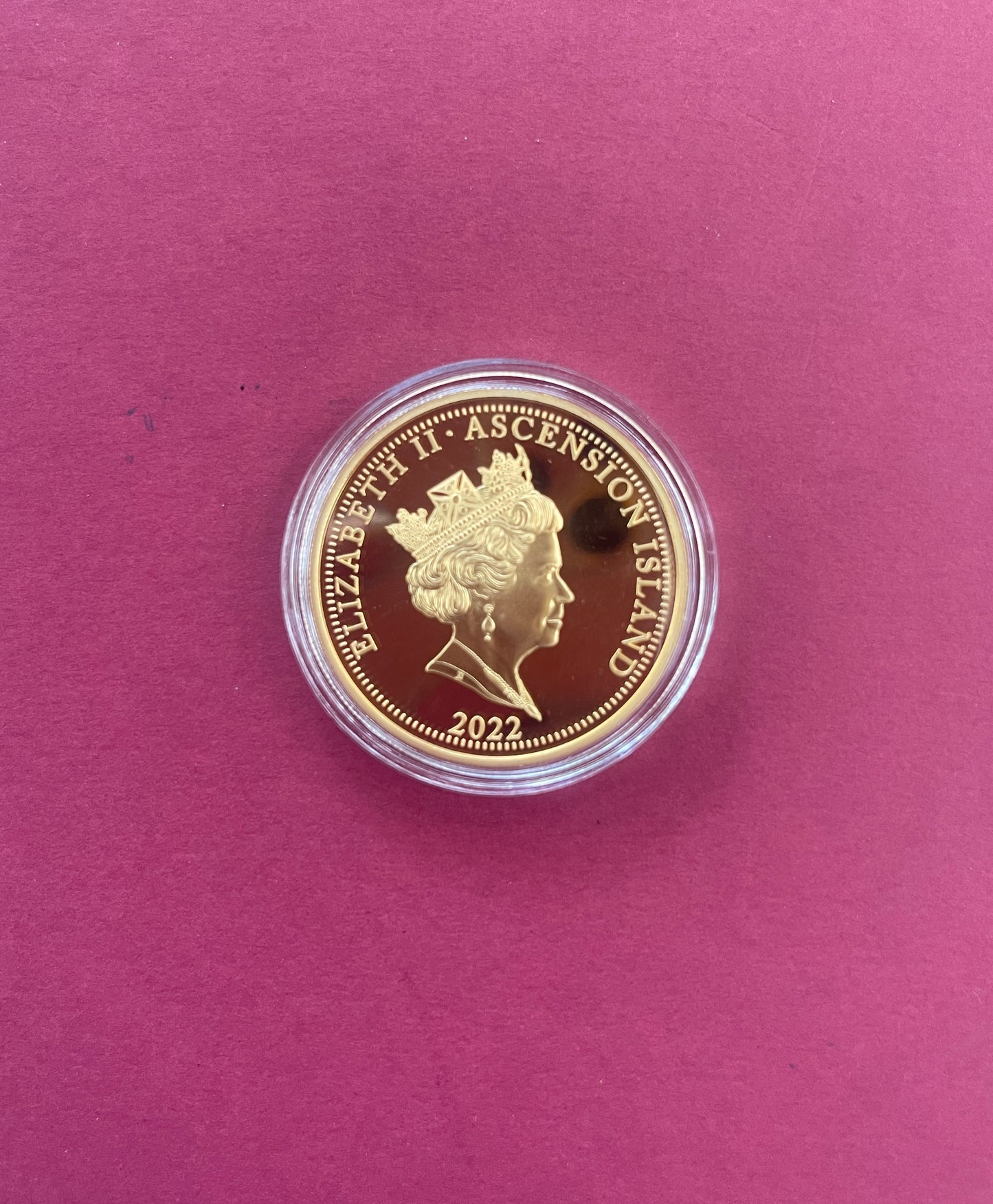 Elizabeth II,
Five Pound Coin Set,
£5, 4 Coin Set,
Queen’s Platinum Jubilee 24ct Gold Plated Photographic,
Ascension Island,
With COA
2022 (B)