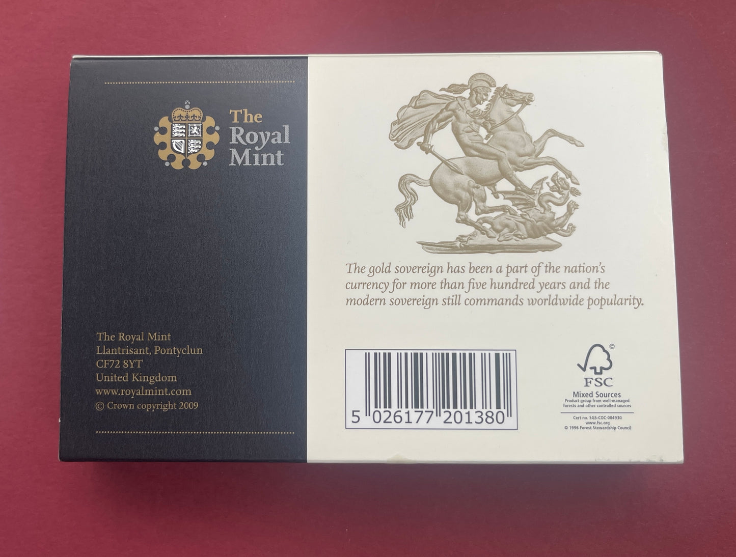 Elizabeth II,
Gold Quarter Sovereign Boxed Set,
Gold Bullion,
With COA,
2009 (B)