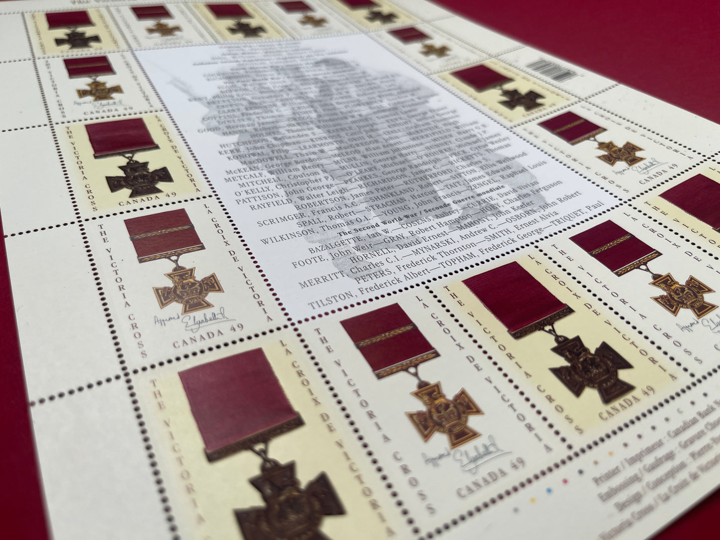 Canada,
Stamp Set,
The Victoria Cross Pro Valore,
16 Stamps,
2004