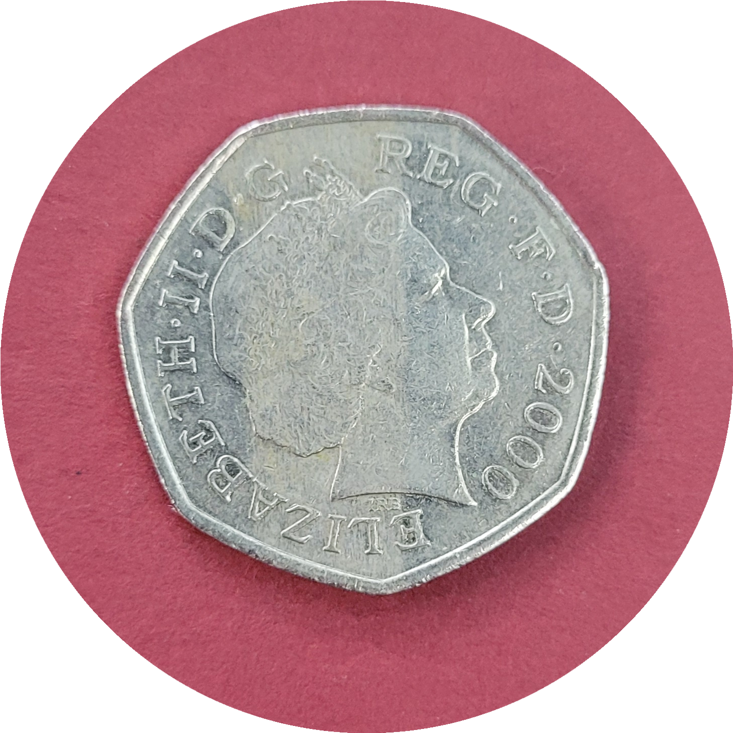 Elizabeth II,
Fifty Pence, 50p
Public Libraries,
2000 (B)