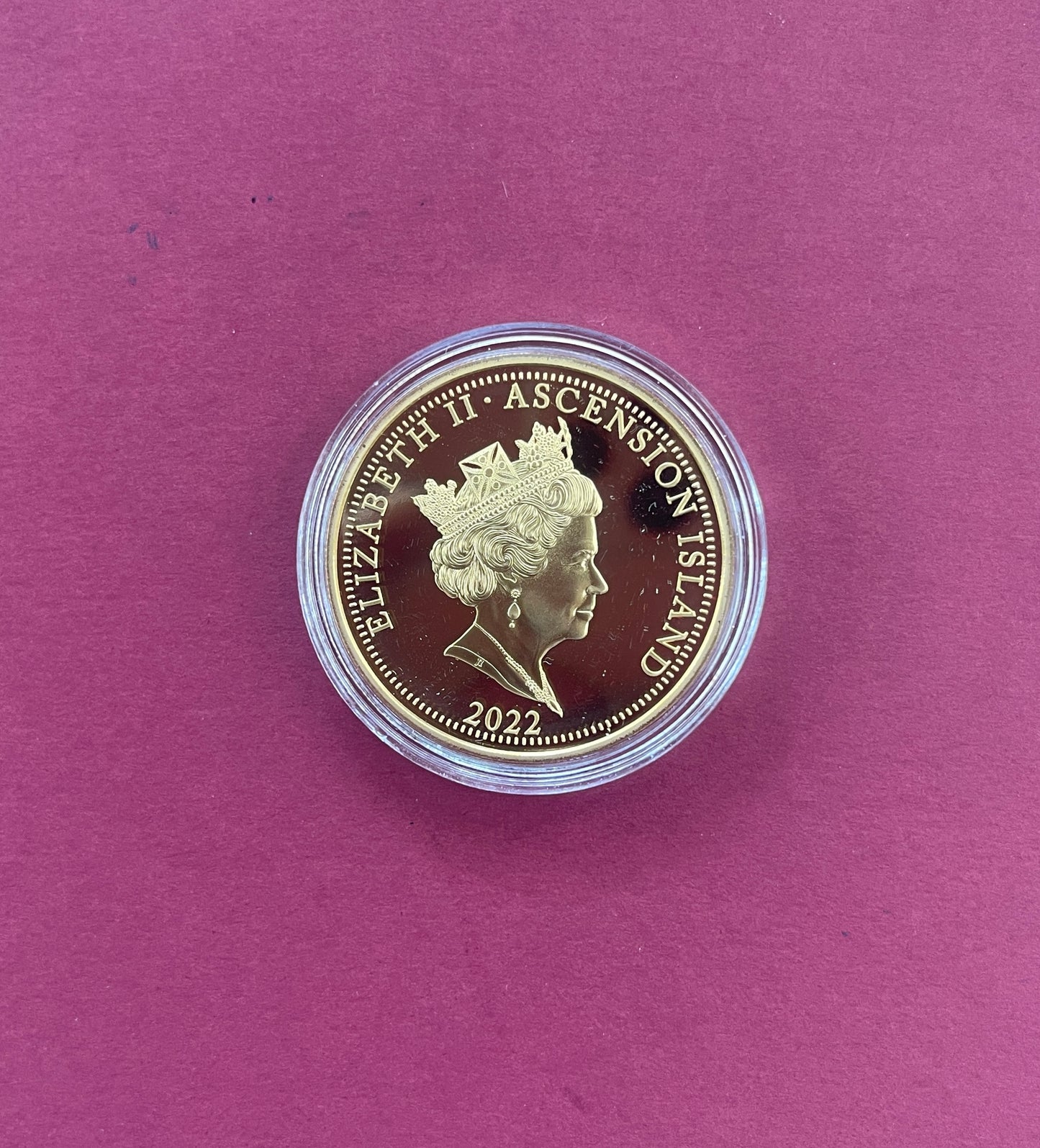 Elizabeth II,
Five Pound Coin Set,
£5, 4 Coin Set,
Queen’s Platinum Jubilee 24ct Gold Plated Photographic,
Ascension Island,
With COA
2022 (B)