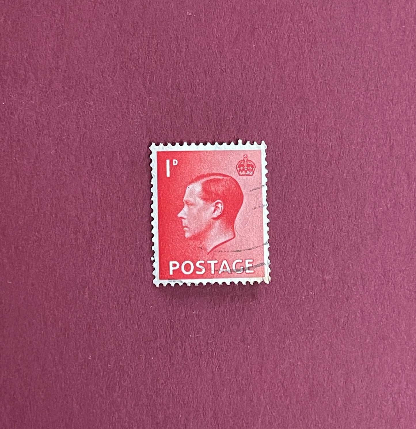 Edward VIII,
Definitive Stamp,
1D, Red Stamp,
Great Britain,
1936