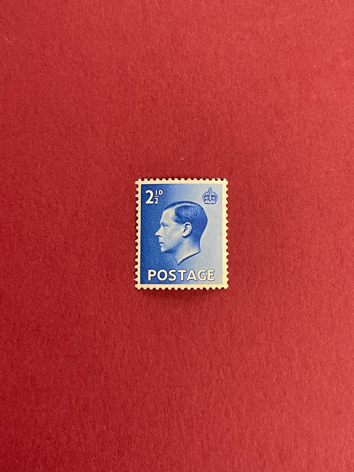 Edward VIII, Definitive Stamp, 2 and 1/2D, Blue Stamp, Great Britain, 1936