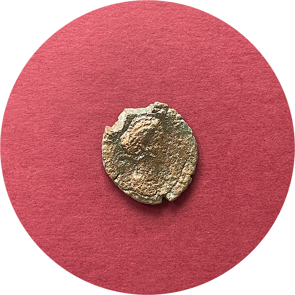 Faustina II,
Roman Empress,
Nerva–Antonine dynasty,
Roman Brass,
Dupondius,
Rome mint,
ca. 147-175AD
(N)