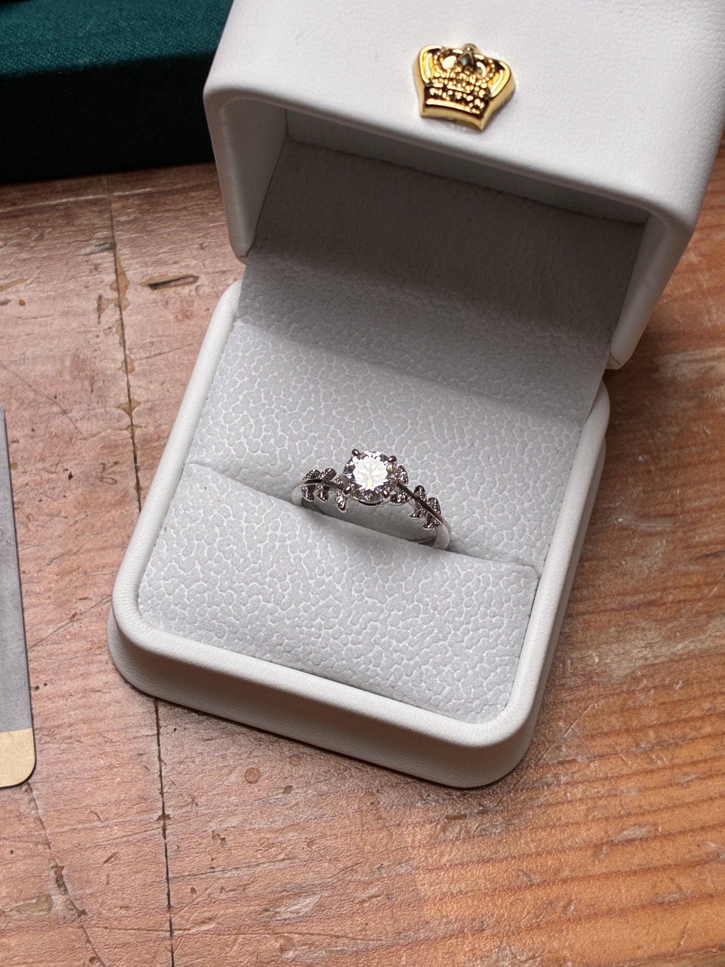 Sterling 925 Silver Ring 1 Carat Moissanite Adjustable Karat Wedding Jewellery