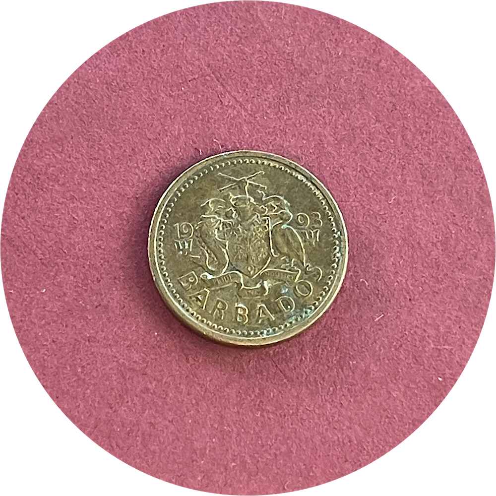 Elizabeth II, One Cent, Barbados, 1993 (N)