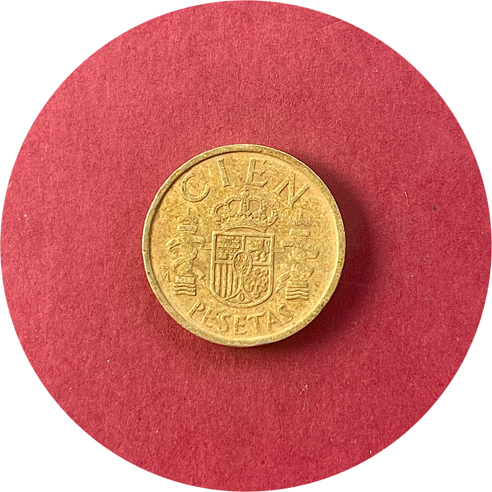 King Juan Carlos I, One Hundred Pesetas, Cien 100 Ptas, Spain, 1984, (N)
