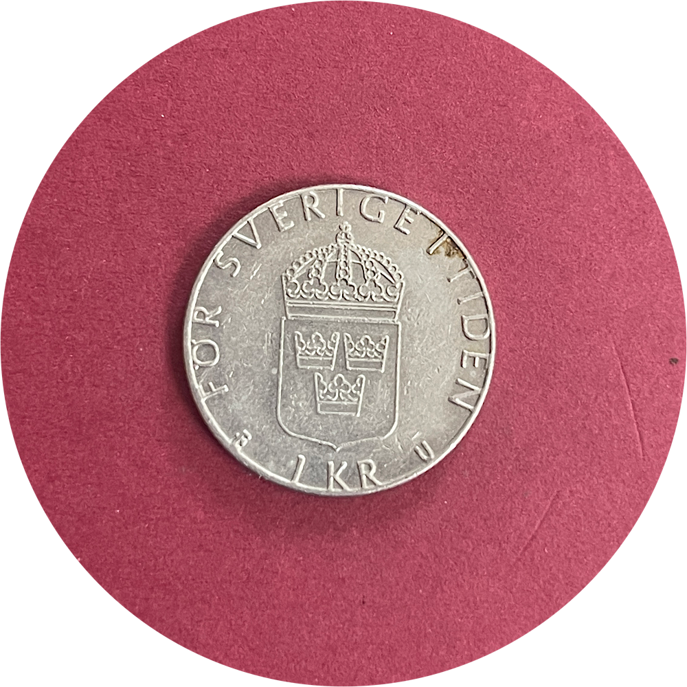 Carl XVI Gustaf, One Krona, 1 Kr., Sweden, 1981 (N)