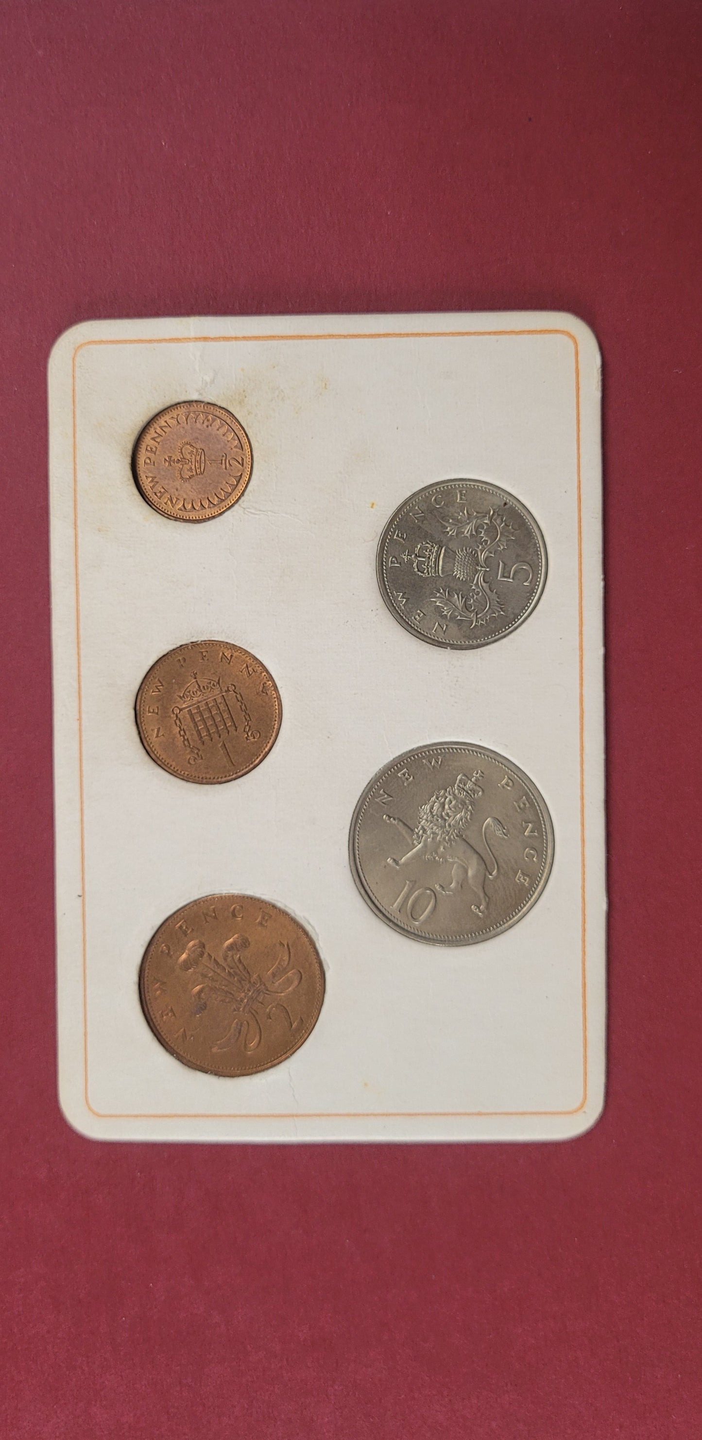 Elizabeth II, Britain's First Decimal Coins, 5 Coin Set, 1971 (B)