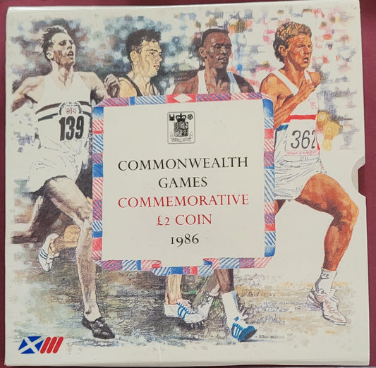 Elizabeth II, Two Pound, Commemorative Single Coin Set, Commonwealth Games, 1986 (B)