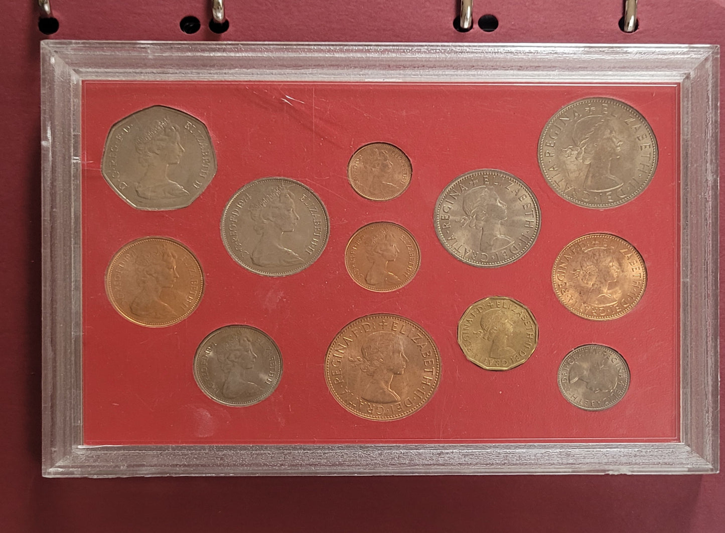 Elizabeth II, Complete Decimal Issue and last £.S.D Issue,12 Coin Set, 1967-1971
(B)