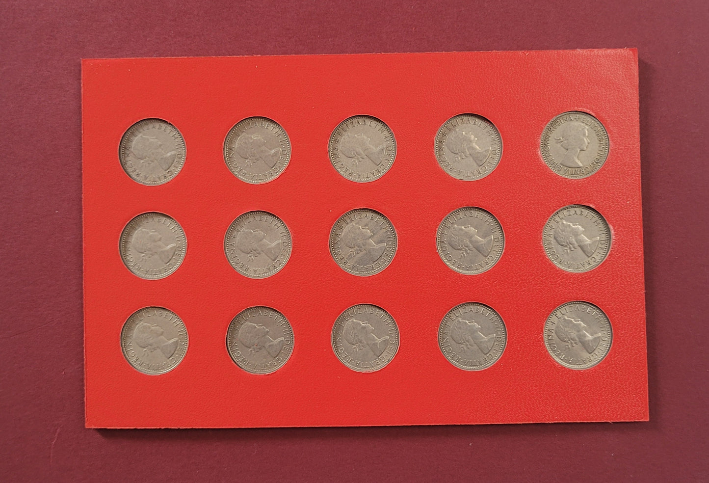 Elizabeth II,
Six Pence,
Pre Decimal Set,
15 Coins,
1953-1967 (B)