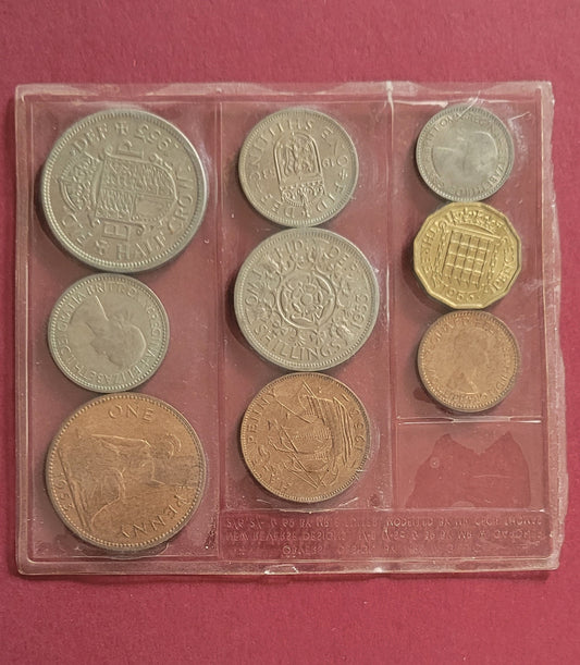 Elizabeth II, Pre Decimal Set, 9 Coins, 1953 (B)