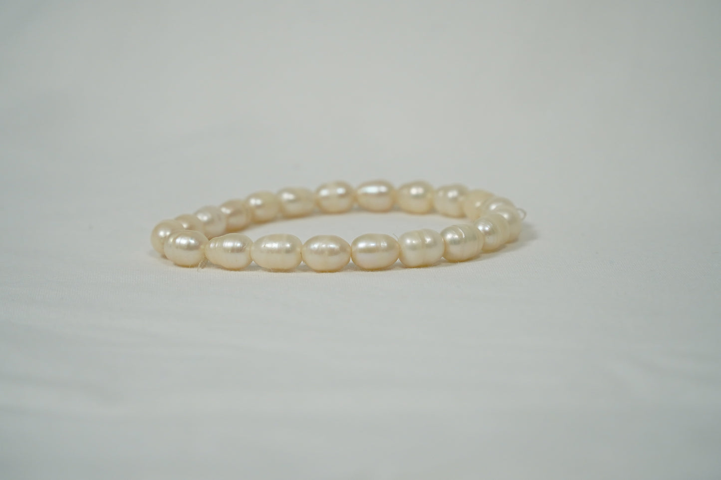 Three Pearl Bracelets - Grey Cream Peach Jewellery