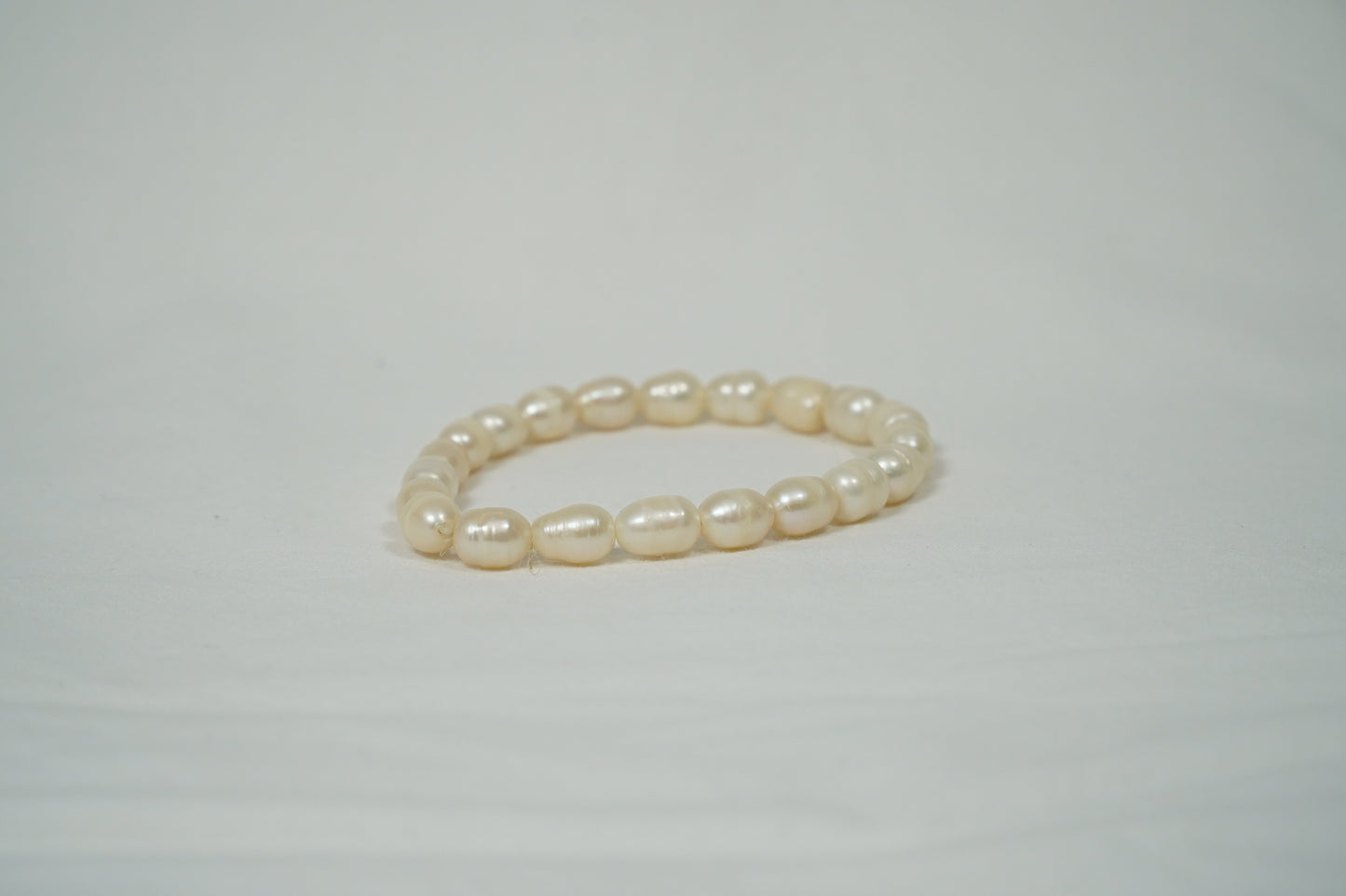 Three Pearl Bracelets - Grey Cream Peach Jewellery