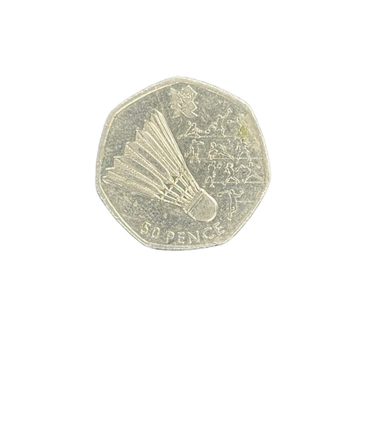 Elizabeth II 50p (B) Badminton Olympics 2011