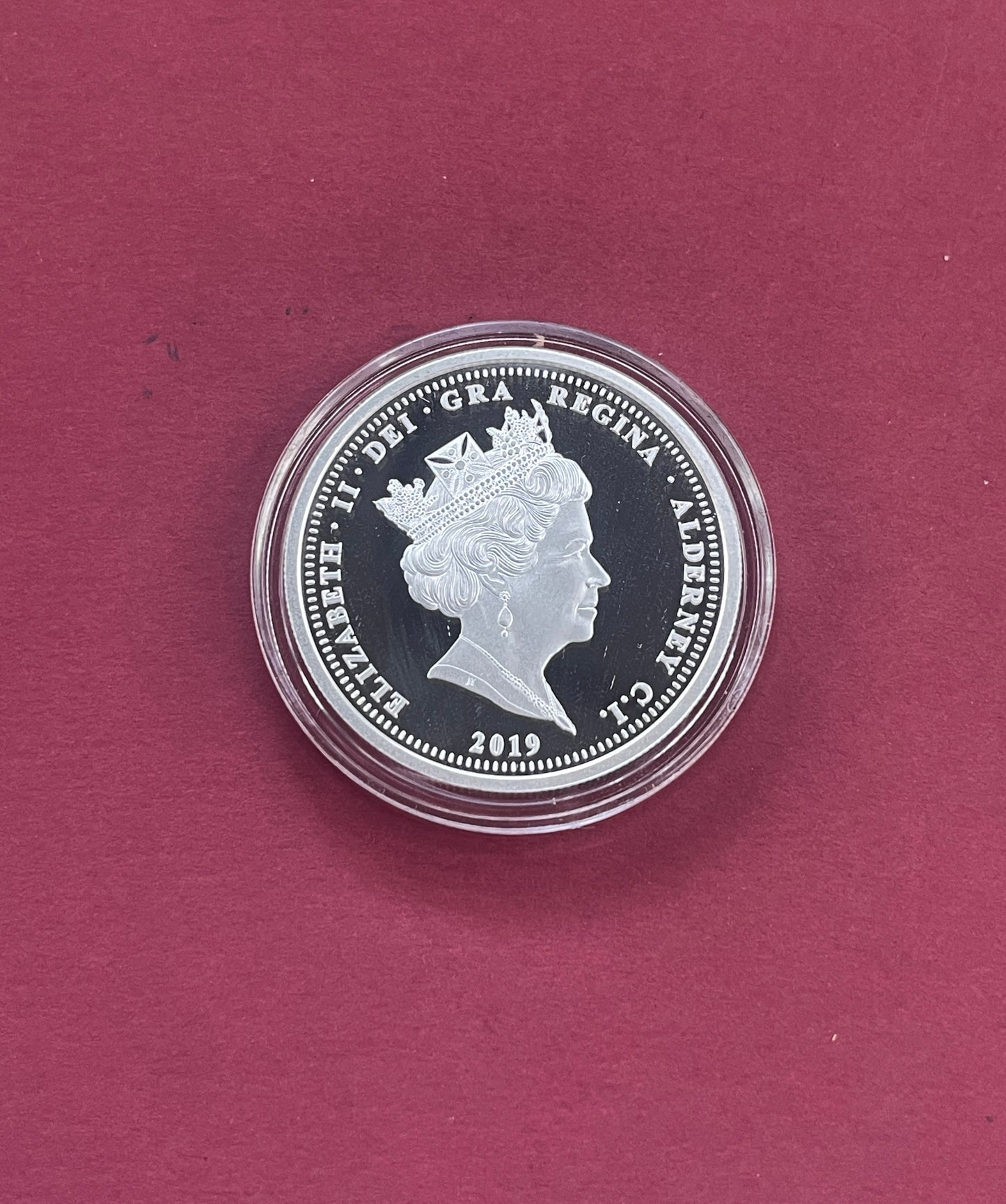 Elizabeth II,
Five Pound Set,
£5, Silver Plated 5 Coin Set,
200th Anniversary of Queen Victoria,
Alderney,
With COA,
2019 (B)