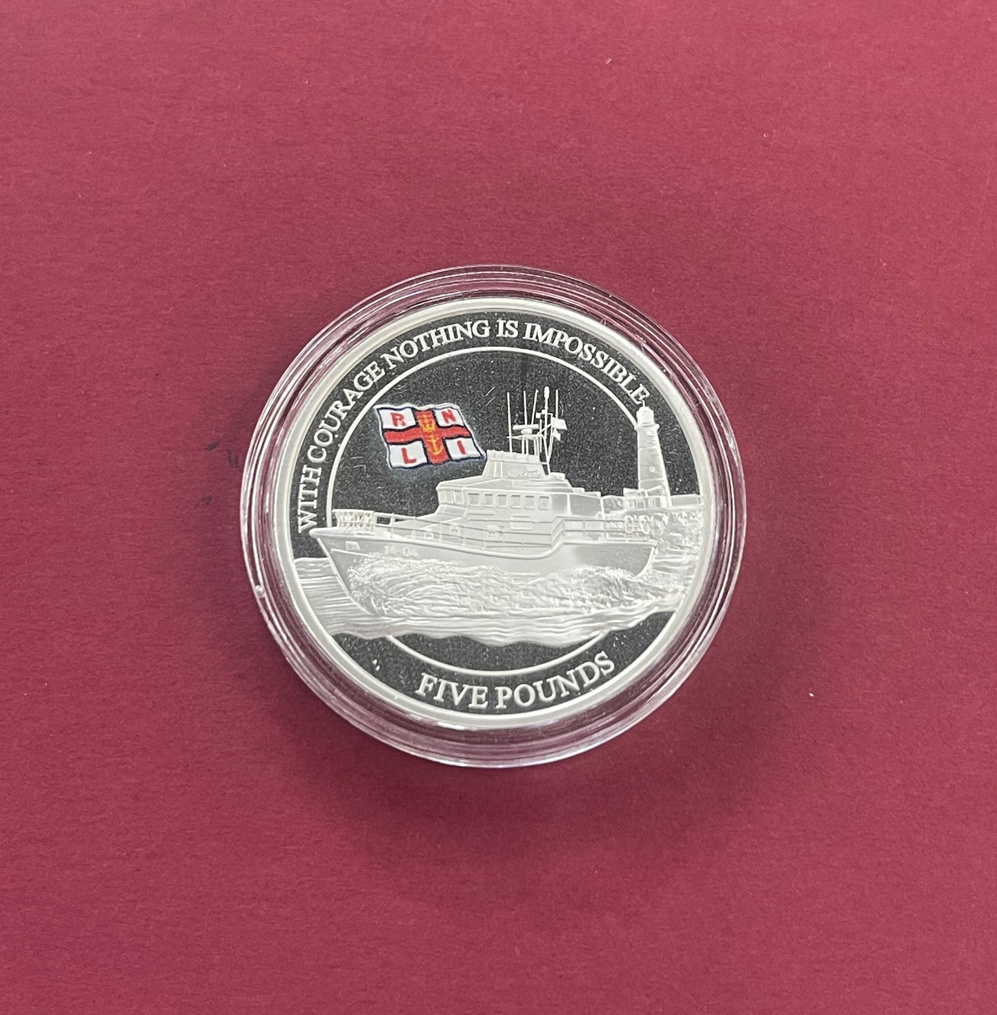 Elizabeth II,

Silver One, Two and Five Pound Proof Set,

Silver £1, £2, £5, 3 Coin Proof Set,

Royal National Lifeboat Institution,

Alderney,

With COA

2021 (B)