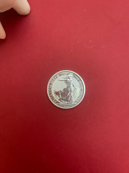 Charles III  Silver Two Pound, 1 oz Britannia, Bullion Coin, 2024