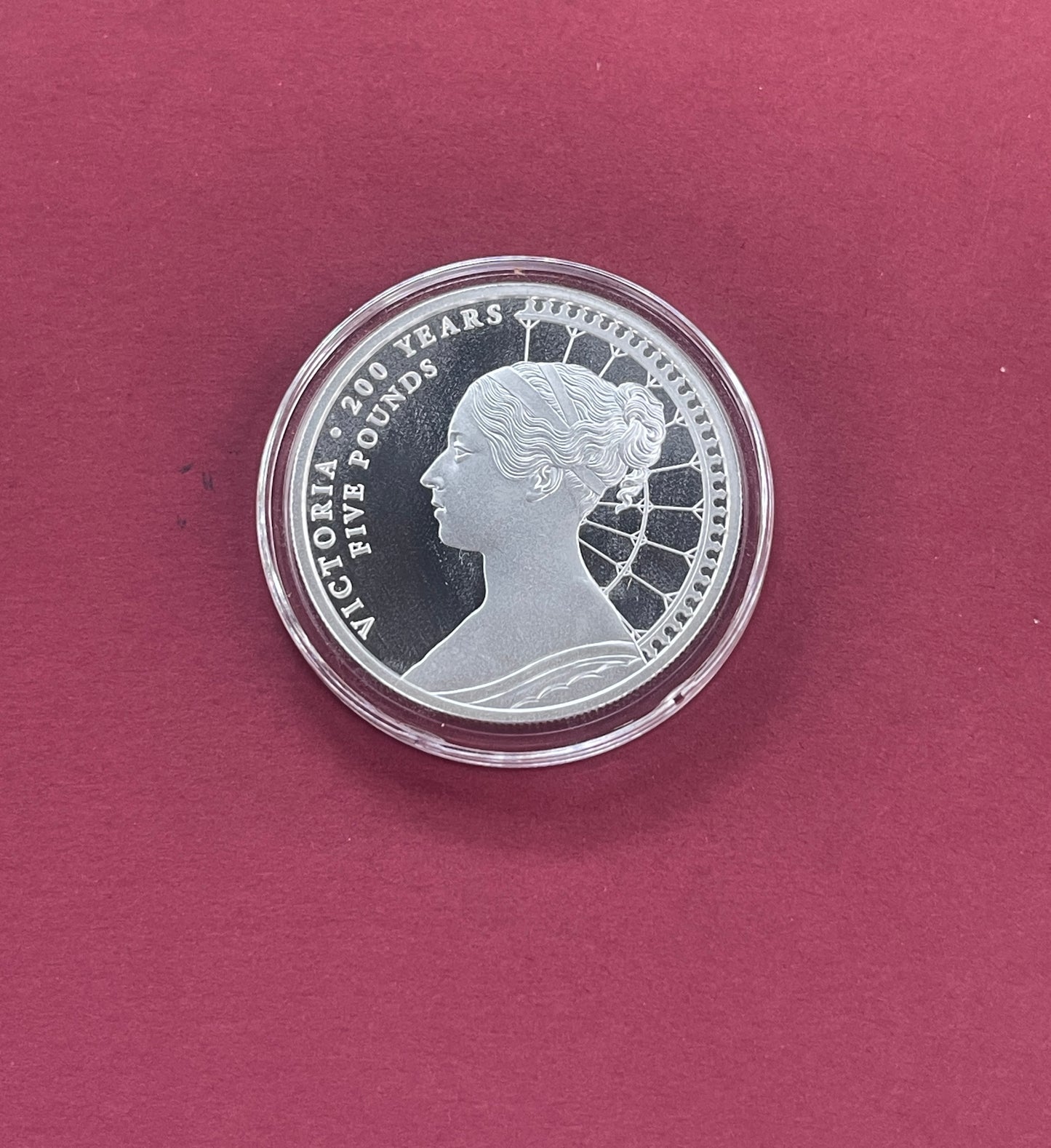 Elizabeth II,
Five Pound Set,
£5, Silver Plated 5 Coin Set,
200th Anniversary of Queen Victoria,
Alderney,
With COA,
2019 (B)