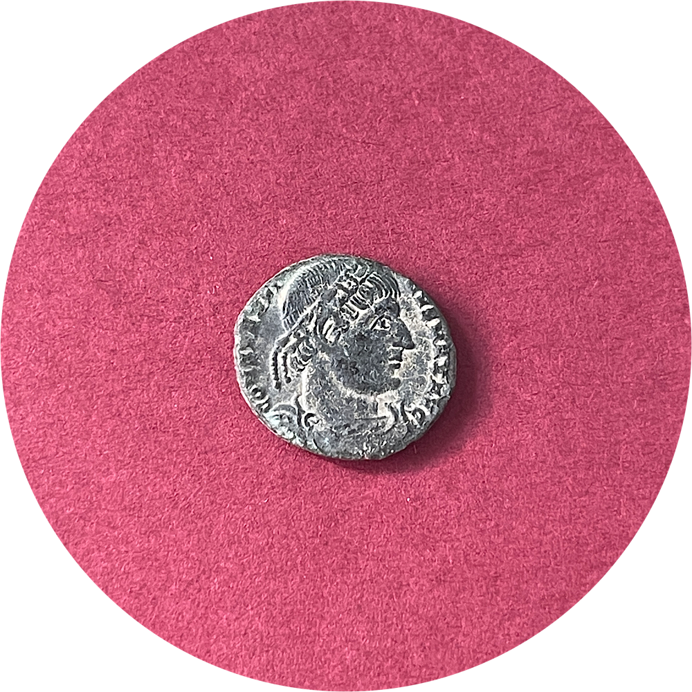 Constantine I,
Constantinian Dynasty,
Roman Bronze,
Follis, Arles mint PCONST,
ca. 332AD
(N)