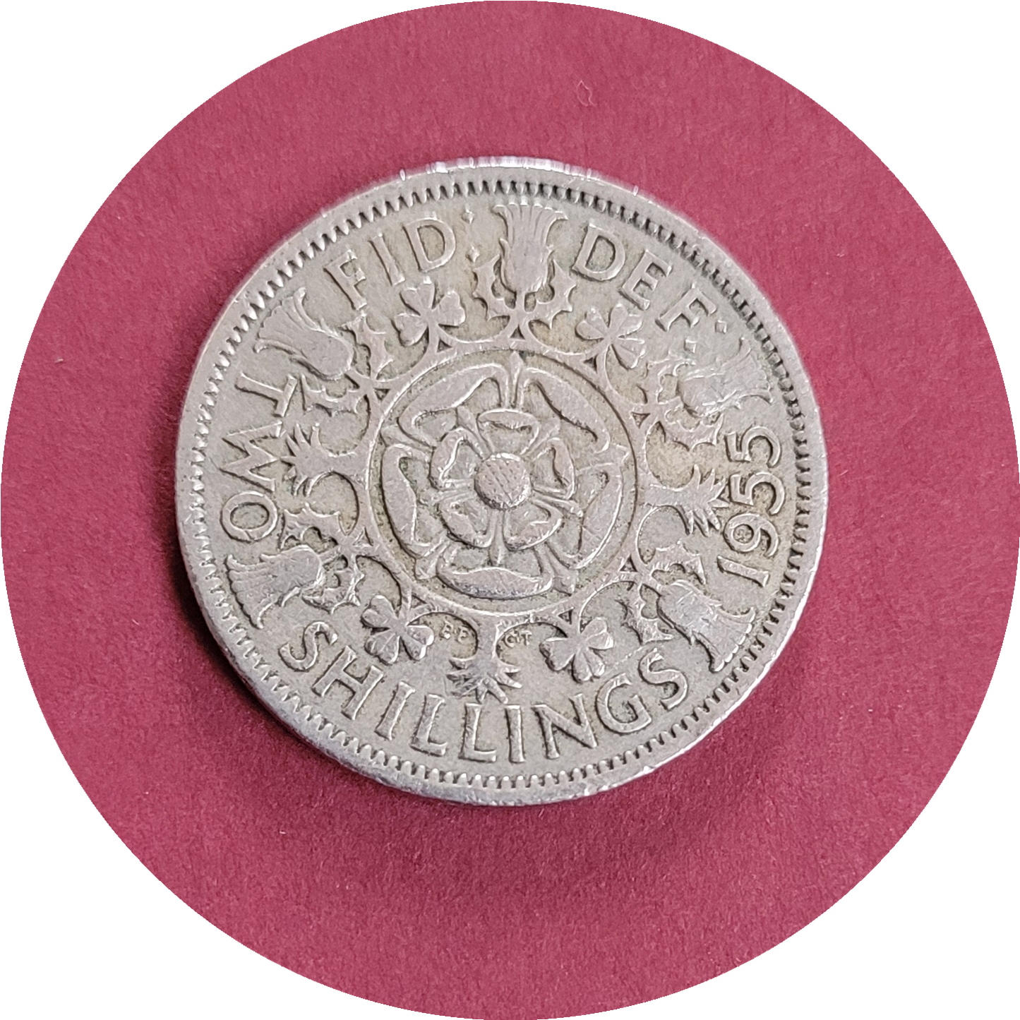 Elizabeth II,
Two Shilling,
1955 (B)