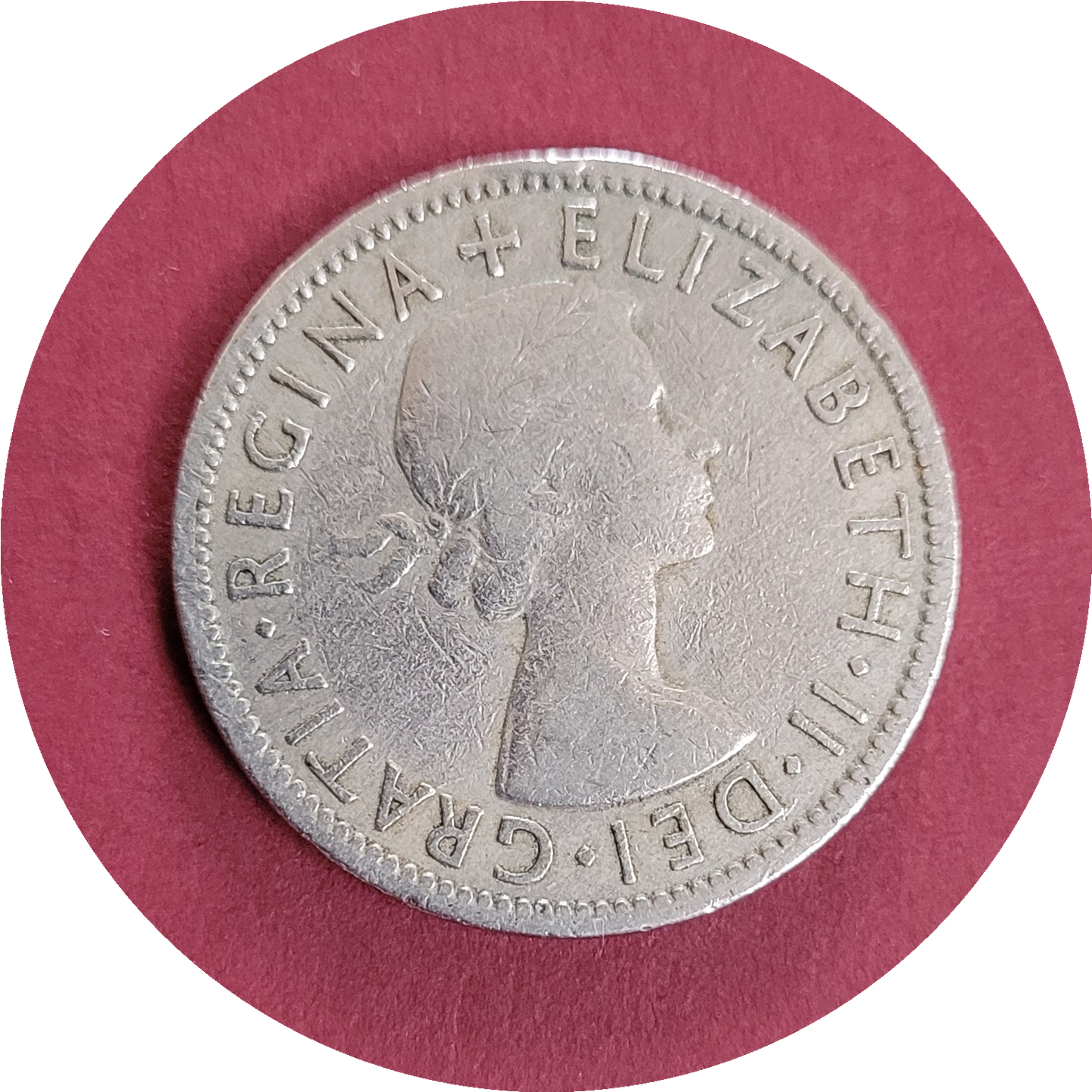 Elizabeth II,
Two Shilling,
1955 (B)