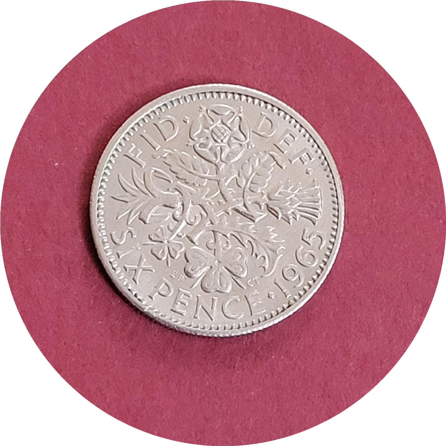 Elizabeth II,
Sixpence, six pence,
1965 (B)