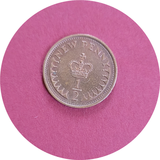 Elizabeth II, Half Penny, New Penny, 1980 (B)
