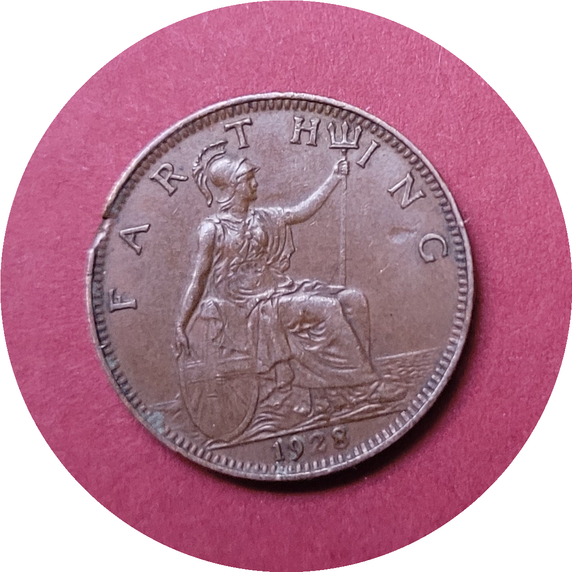 George V,
Farthing,
1928
(B)(GV)