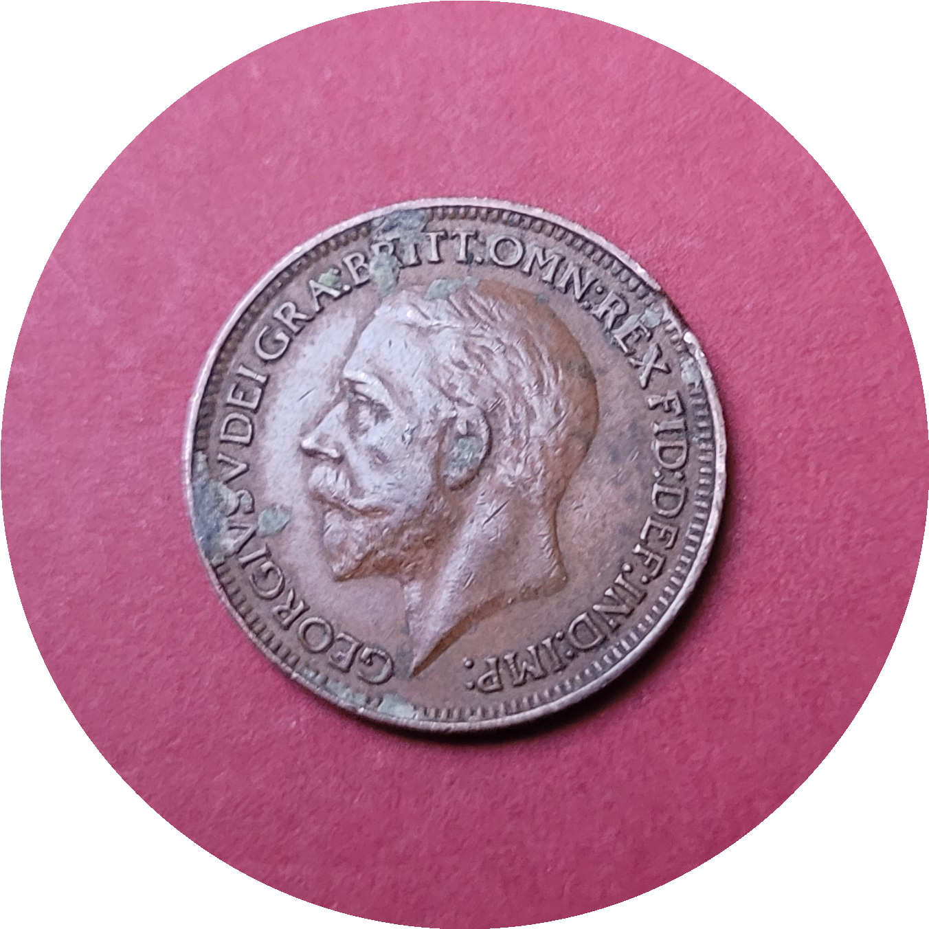 George V,
Farthing,
1928
(B)(GV)