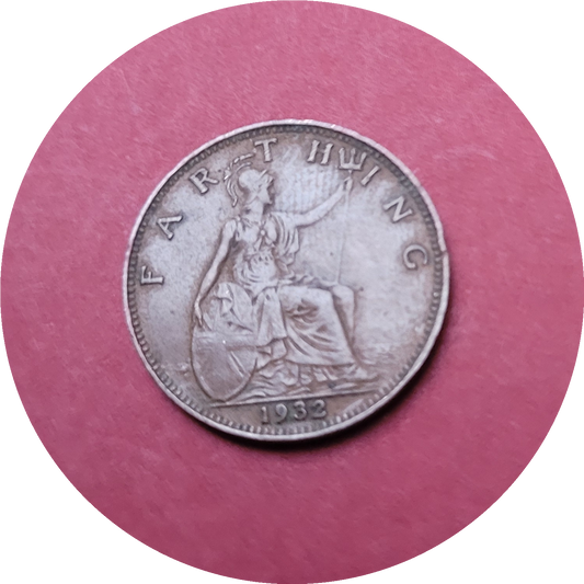 George V,
Farthing,
1932 (B)(GV)