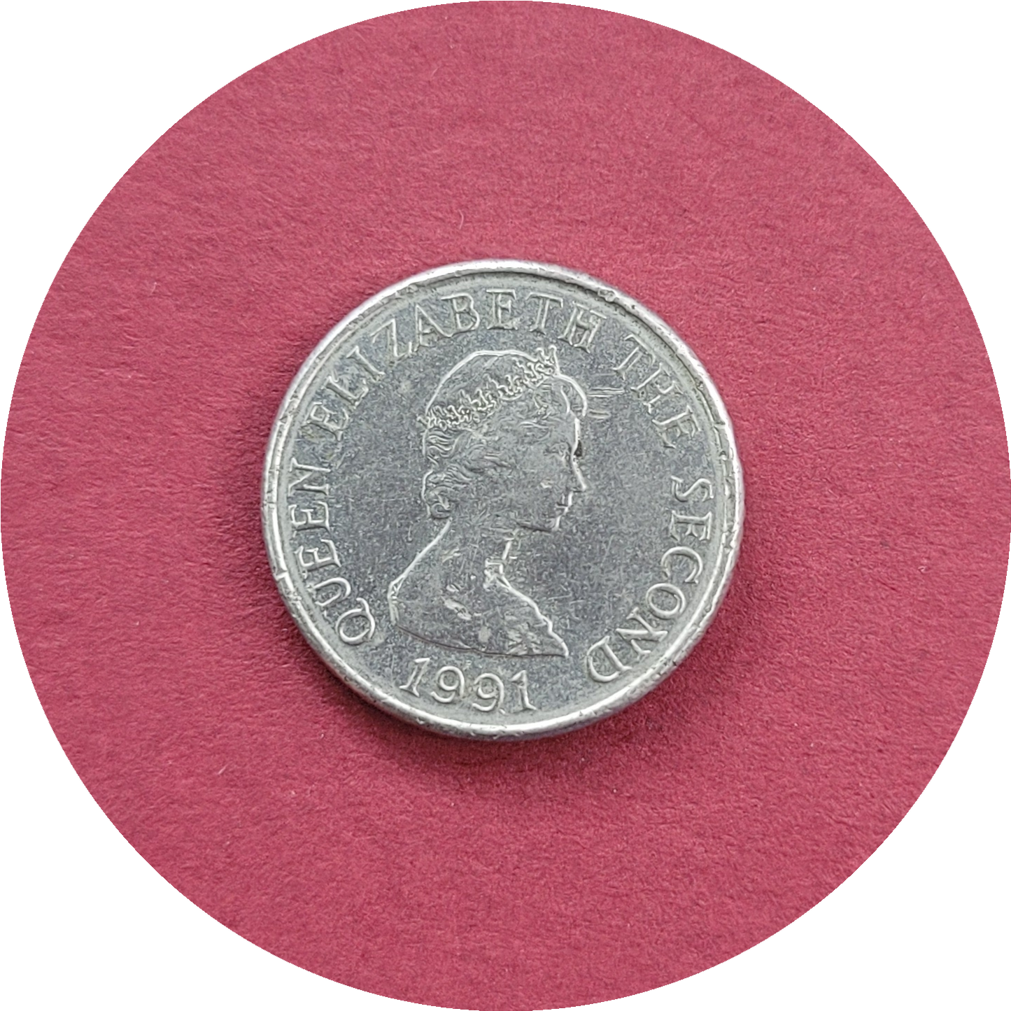 Elizabeth II,
Five Pence,
Bailiwick of Jersey,
1991(B)