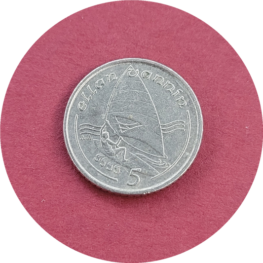 Elizabeth II,
Five Pence,
Isle of Man,
1990 (B)
