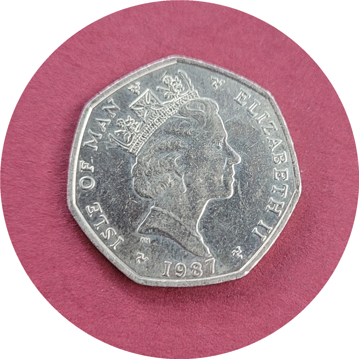 Elizabeth II,
Twenty Pence,
Isle of Man,
1987 (B)