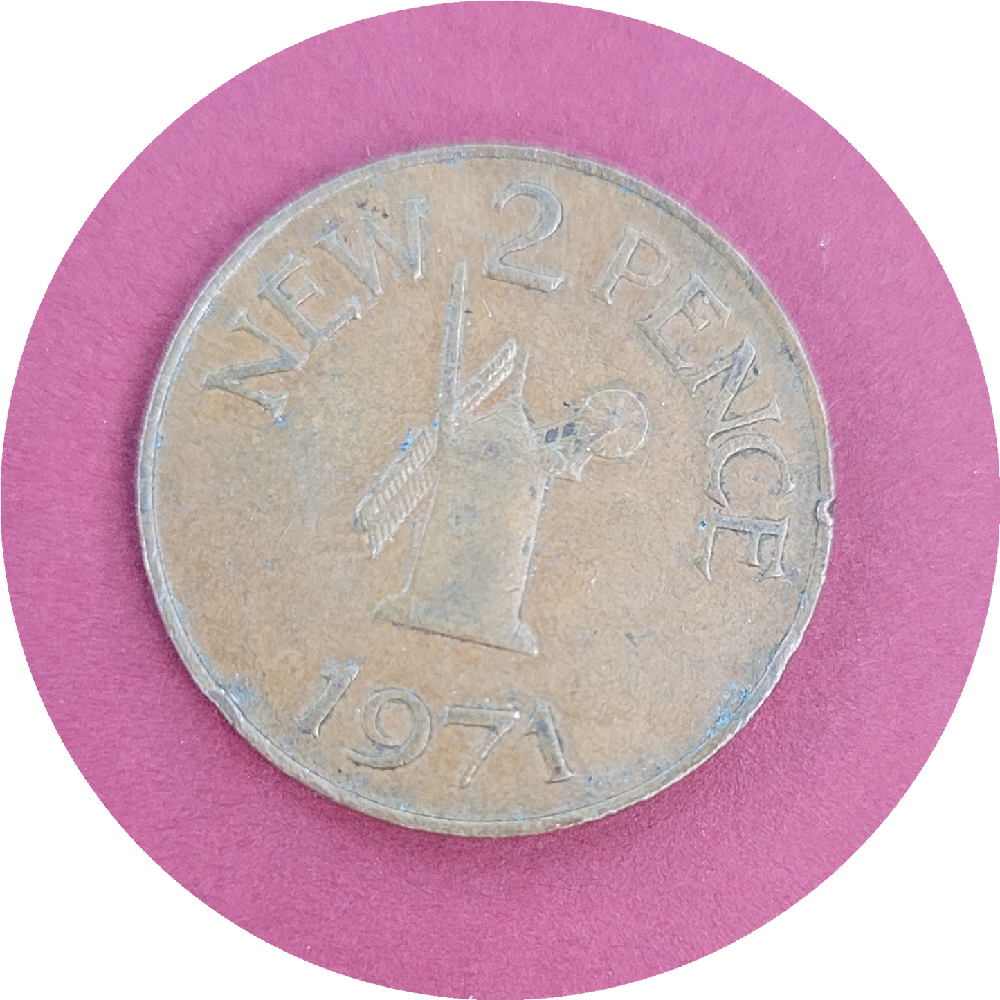 Elizabeth II,
Two Pence,
Bailiwick of Guernsey,
1971 (B)