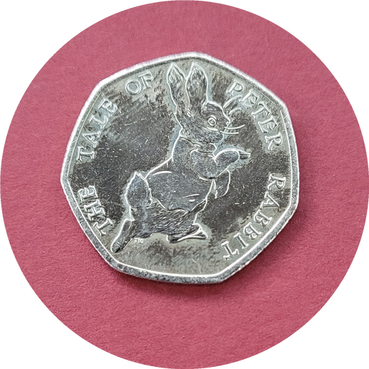 Elizabeth II,
Fifty Pence,
The Tale of Peter Rabbit,
2017 (B)