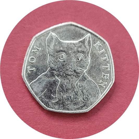 Elizabeth II,
Fifty Pence,
Tom Kitten,
2017 (B)