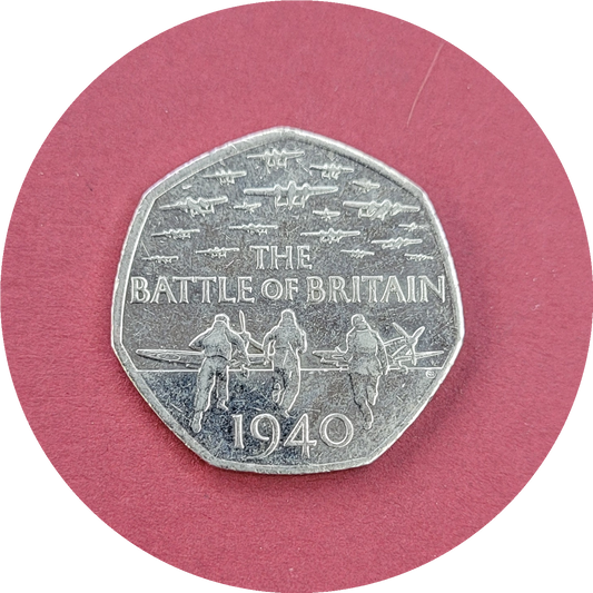 Elizabeth II,
Fifty Pence,
Battle of Britain,
2015 (B)