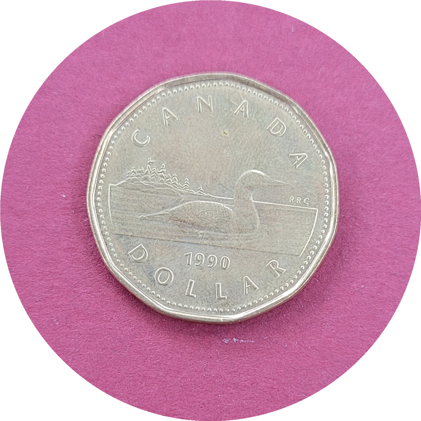 Elizabeth II,
One Dollar,
Canada,
1990 (N)