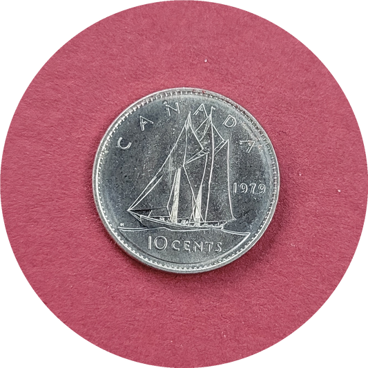 Elizabeth II,
Ten Cents,
Canada,
1979 (N)