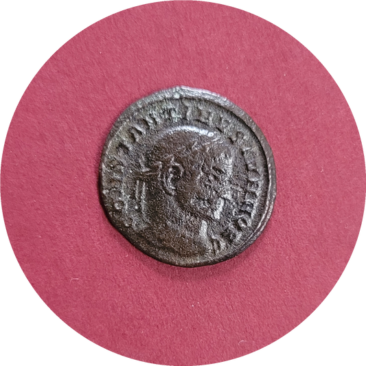 Constantine I, Constantinian Dynasty, Roman Bronze, Follis, Wreath Votive 10th Anniversary, ca. 318-324AD (N)