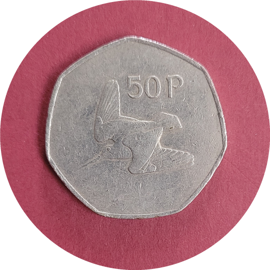 Elizabeth II,
Fifty pence,
Republic of Ireland,
1981 (B)