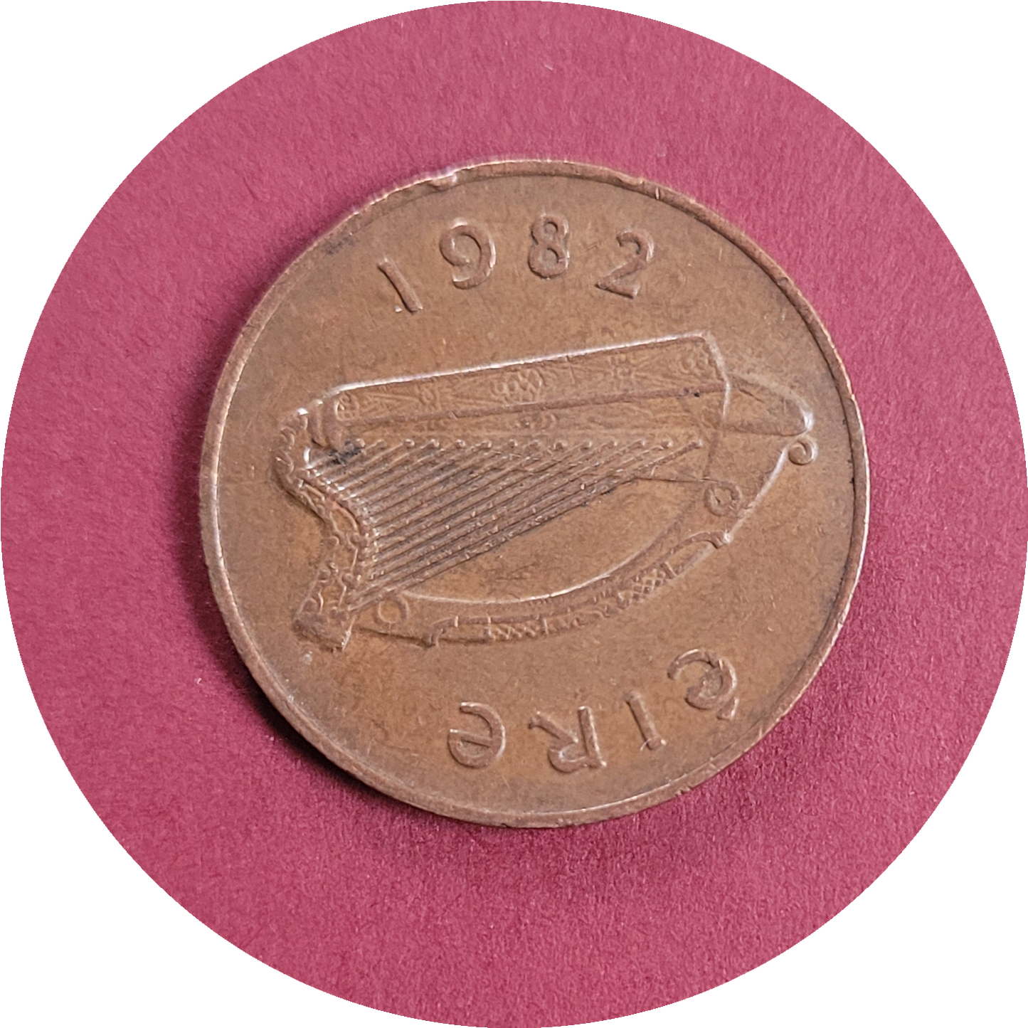 Elizabeth II,
Two pence,
Republic of Ireland,
1982 (B)