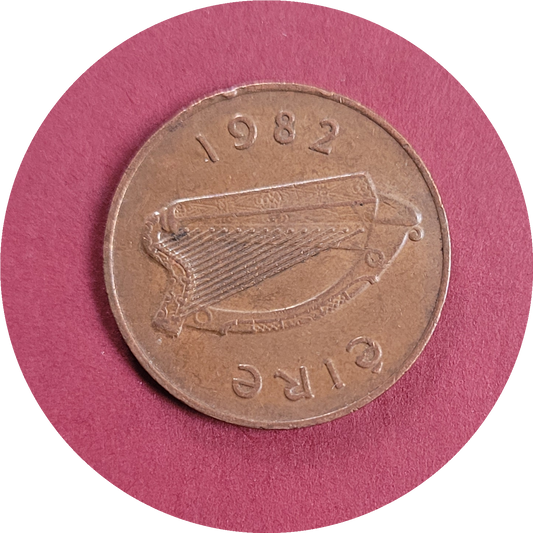 Elizabeth II,
Two pence,
Republic of Ireland,
1982 (B)