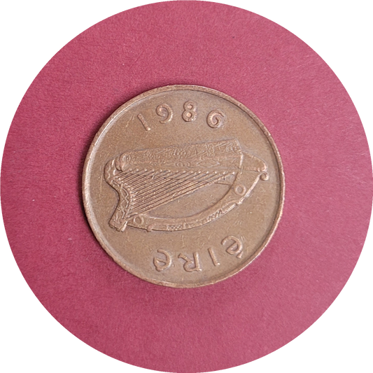 Elizabeth II,
Two pence,
Republic of Ireland,
1986 (B)